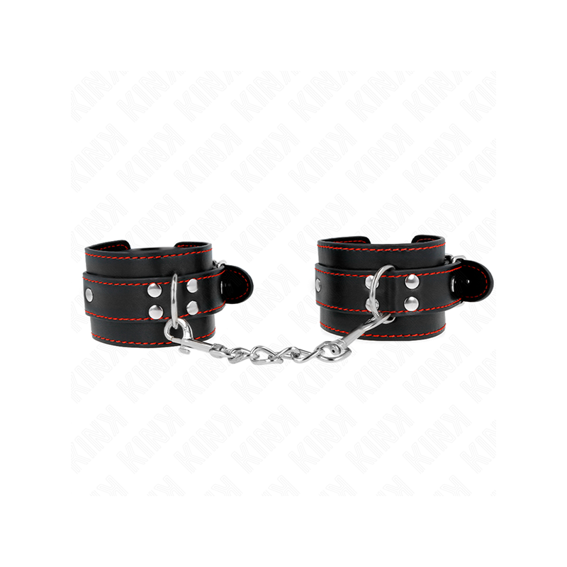 Muñequeras Negro Con Detalles En Rojo Ajustable 20-28 Cm X 5.5 Cm