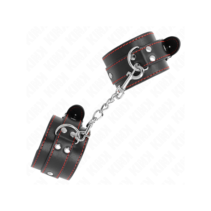 Muñequeras Negro Con Detalles En Rojo Ajustable 20-28 Cm X 5.5 Cm