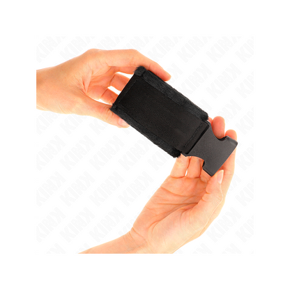 Muñequeras Nylon Negro Modelo 1 Ajustable 25-35 Cm X 6 Cm