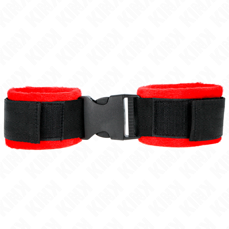 Muñequeras Nylon Rojo-Negro Modelo 1 Ajustable 25-35 Cm X 6 Cm