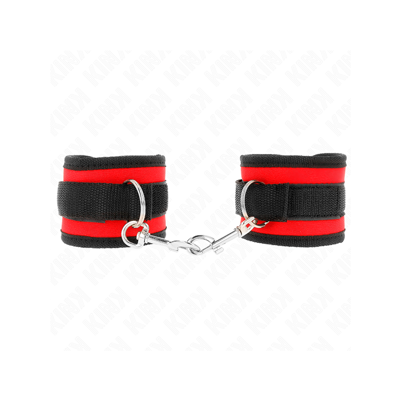 Muñequeras Nylon Rojo-Negro Modelo 2 Ajustable 18-35 Cm X 6 Cm