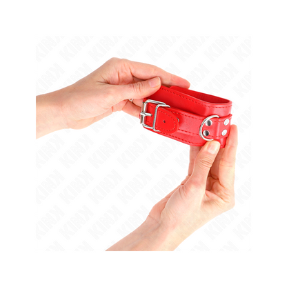 Muñequeras Sencillas Rojo Ajustable 20-23 Cm X 5.5 Cm