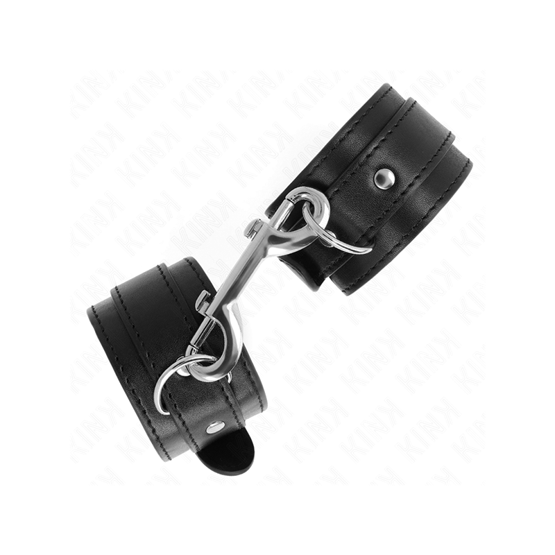 Muñequeras Simples Con Fila De Remaches Negro Ajustable 17-28 Cm X 5 Cm