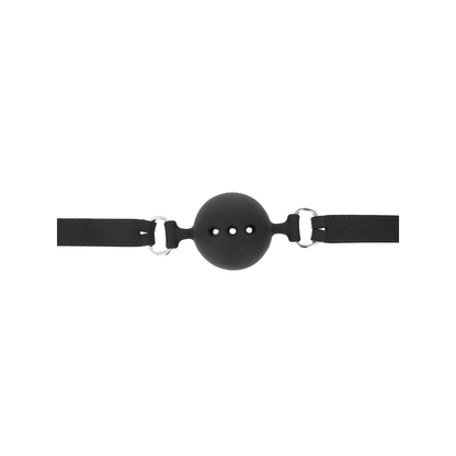 Mordaza 55 X 2 Cm De Bola 4.5 Cm De Silicona Completa Talla M Negro Ajustable 35-51 Cm