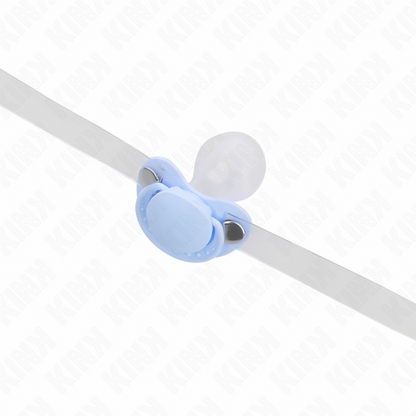 Mordaza Forma Chupete 5.5 X 4 Cm Celeste Ajustable 43-60 Cm