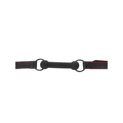 Mordaza Forma De Hueso Con Correa Polipiel Negro Ajustable 41-57 Cm