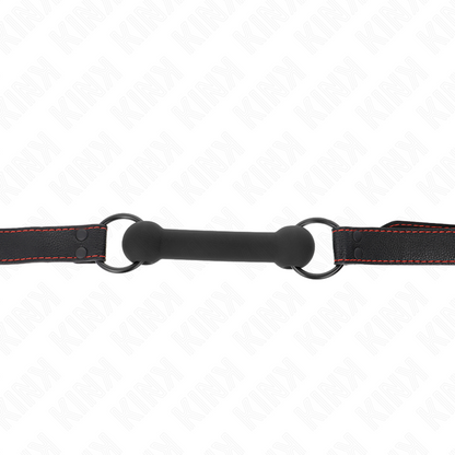 Mordaza Forma De Hueso Con Correa Polipiel Negro Ajustable 41-57 Cm