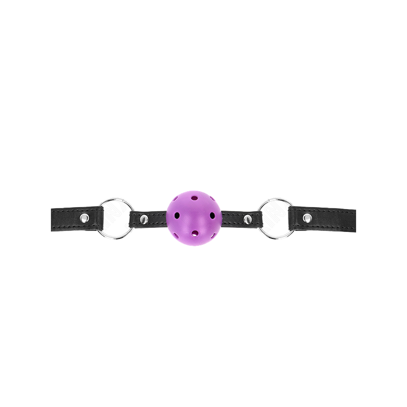 Mordaza De Bola 4.5 Cm Morado Dura Hueca 63.5 X 2 Cm