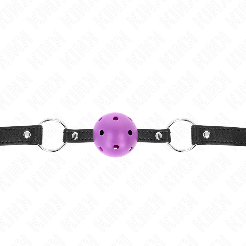 Mordaza De Bola 4.5 Cm Morado Dura Hueca 63.5 X 2 Cm