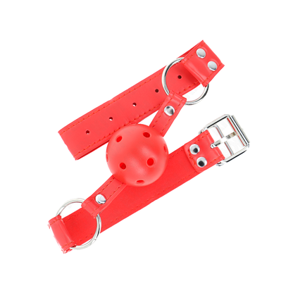 Mordaza De Bola 4.5 Cm Dura Hueca Rojo Completa 62 X 2 Cm