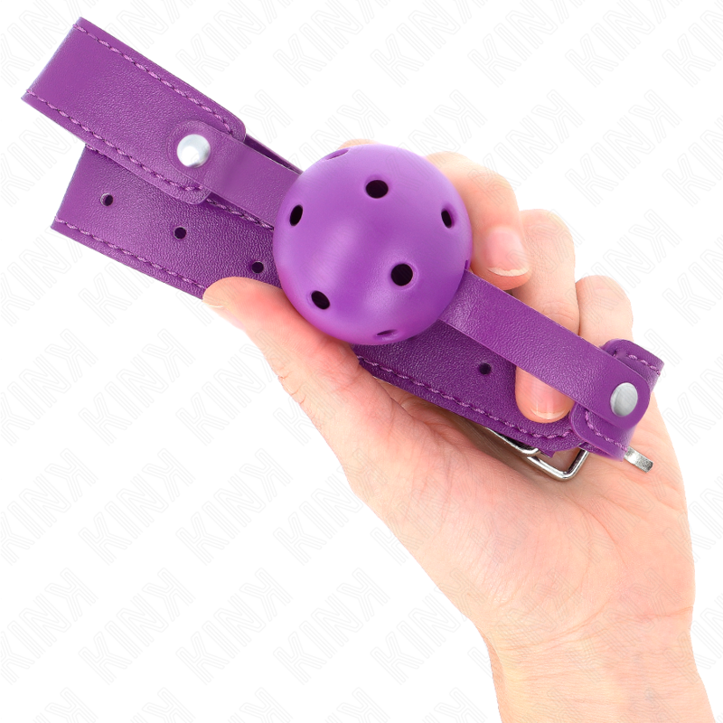 Mordaza De Bola 4.5 Cm Transpirable Morado 65 X 2.5 Cm