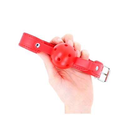 Mordaza De Bola 4.5 Cm Transpirable Rojo 65 X 2.5 Cm