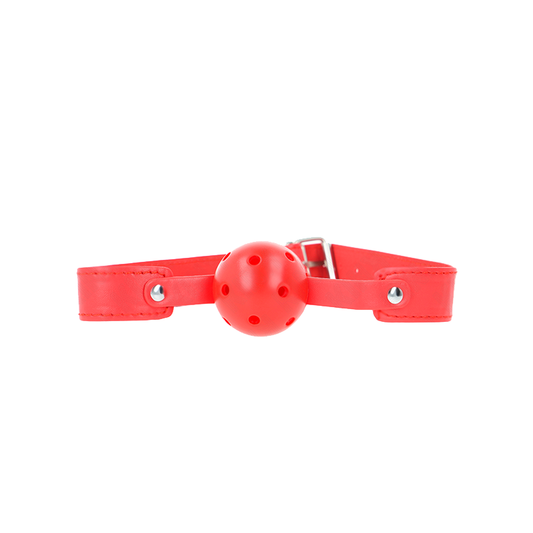 Mordaza De Bola 4.5 Cm Transpirable Rojo 65 X 2.5 Cm