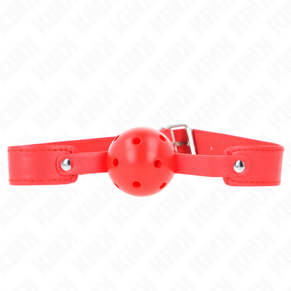 Mordaza De Bola 4.5 Cm Transpirable Rojo 65 X 2.5 Cm