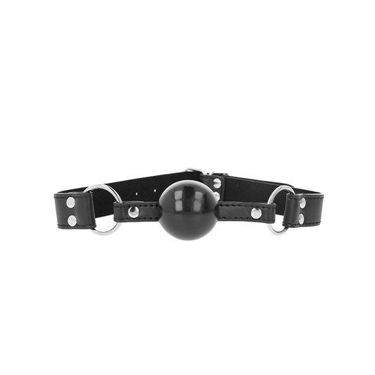 Mordaza De Bola 4 Cm Suave Y Sólida Con Correa De Polipiel 62 X 2.5 Cm Ajustable 42-58 Cm