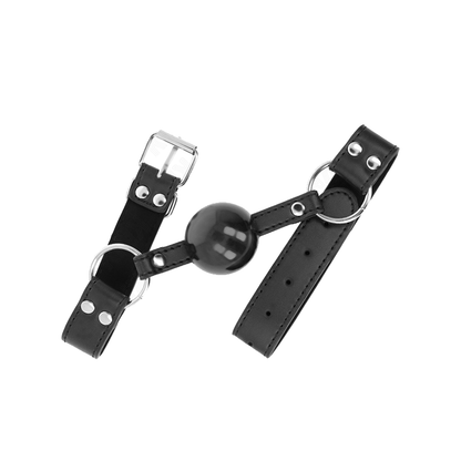 Mordaza De Bola 4 Cm Suave Y Sólida Con Correa De Polipiel 62 X 2.5 Cm Ajustable 42-58 Cm