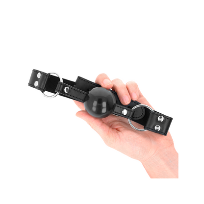 Mordaza De Bola 4 Cm Suave Y Sólida Con Correa De Polipiel 62 X 2.5 Cm Ajustable 42-58 Cm