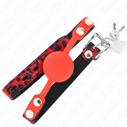 Mordaza De Bola 4 Cm De Silicona Modelo 2 Con Candado 60 X 2 Cm