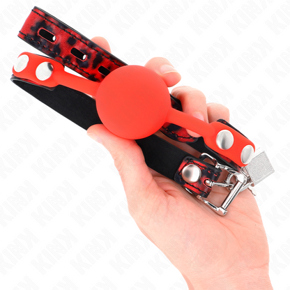 Mordaza De Bola 4 Cm De Silicona Modelo 2 Con Candado 60 X 2 Cm