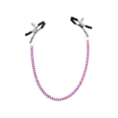 Pinzas Para Pezones Con Cadena Violeta 30 Cm