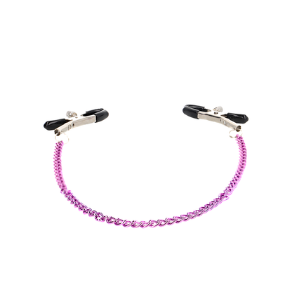 Pinzas Para Pezones Con Cadena Violeta 30 Cm