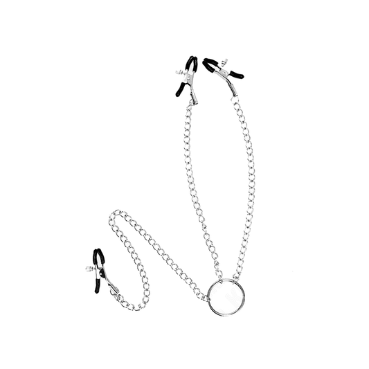 Pinzas Para Pezones Y Clítoris Con Cadena 30 Cm Modelo 2