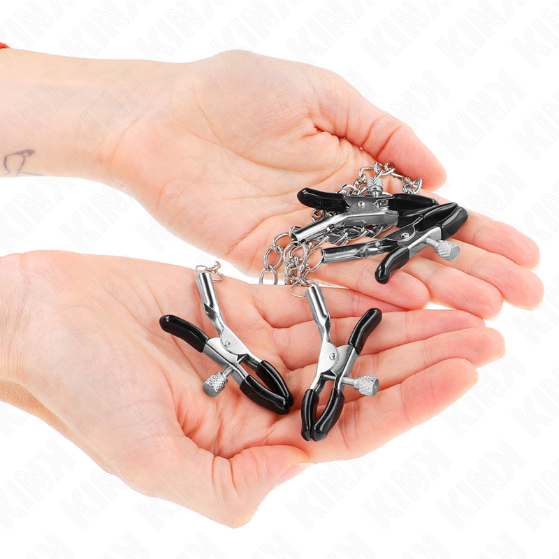 Pinzas Para Pezones Y Clítoris 4 Enganches Ajustable Plateado