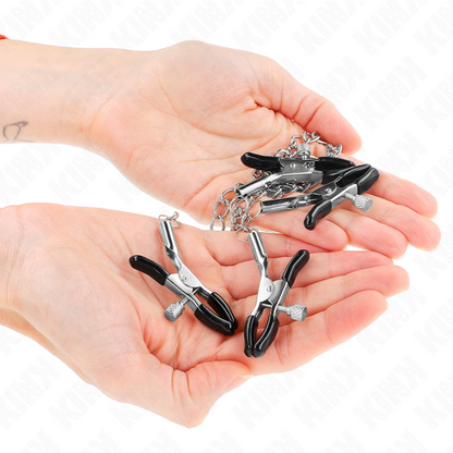 Pinzas Para Pezones Y Clítoris 4 Enganches Ajustable Plateado