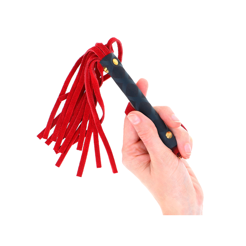 Látigo Mini de Ante Rojo