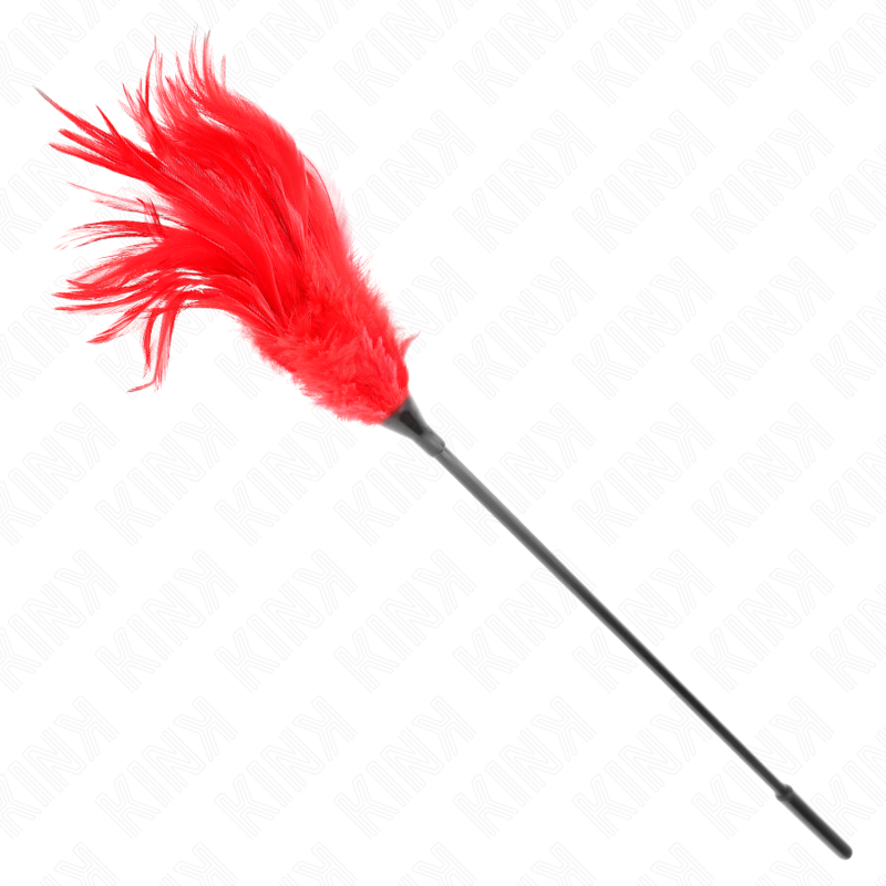 Plumas Múltiples Para Cosquillas Rojo 45 Cm