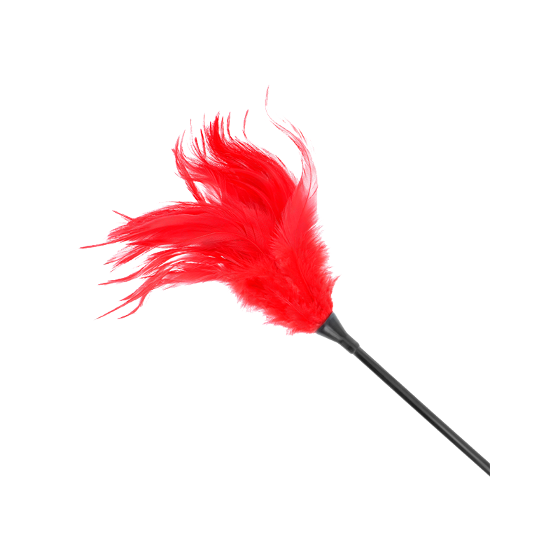 Plumas Múltiples Para Cosquillas Rojo 45 Cm