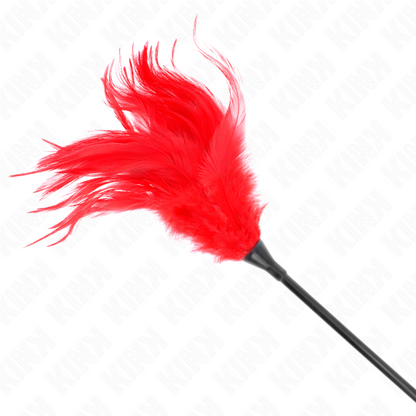 Plumas Múltiples Para Cosquillas Rojo 45 Cm