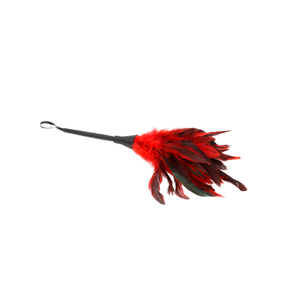 Plumas De Pollo Para Cosquillas Con Forma Cuerno De Criada Rojo 36 Cm