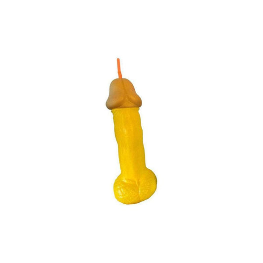 Vaso Pene Plástico Amarillo