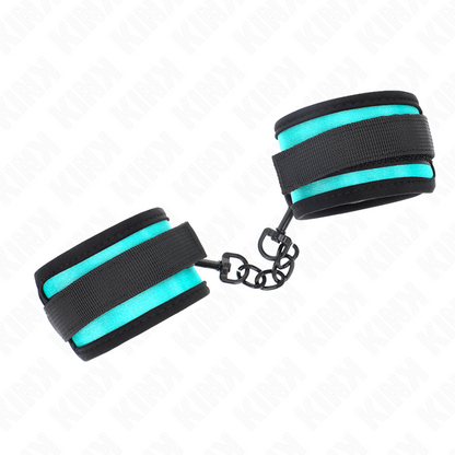 Muñequeras Negro-Azul Ajustable 18-32 Cm X 5 Cm