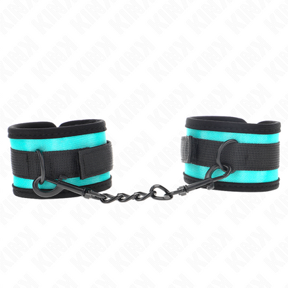 Muñequeras Negro-Azul Ajustable 18-32 Cm X 5 Cm