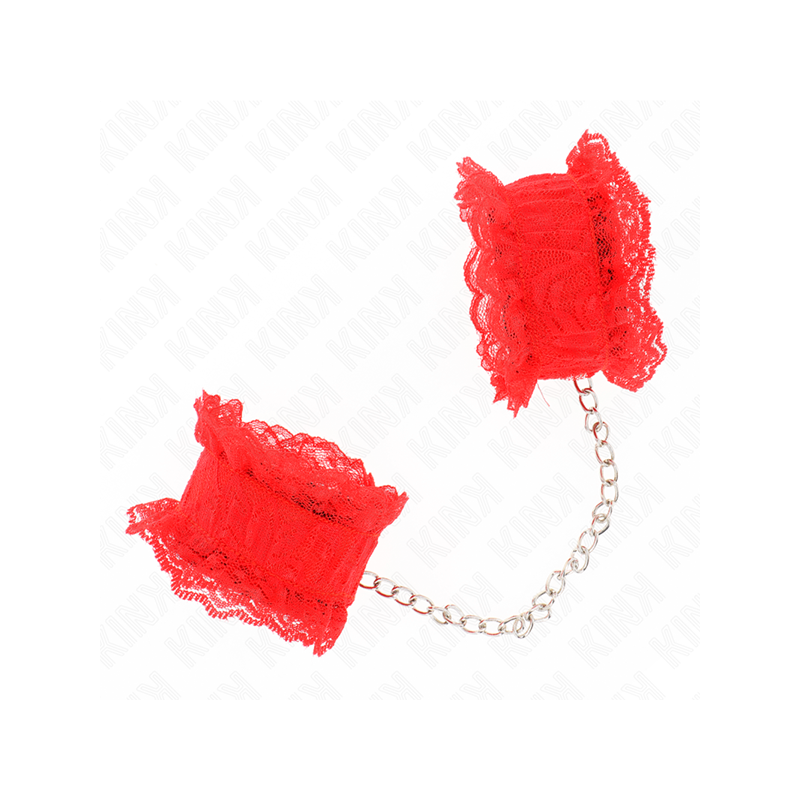 Muñequeras Elásticas De Encaje Rojo