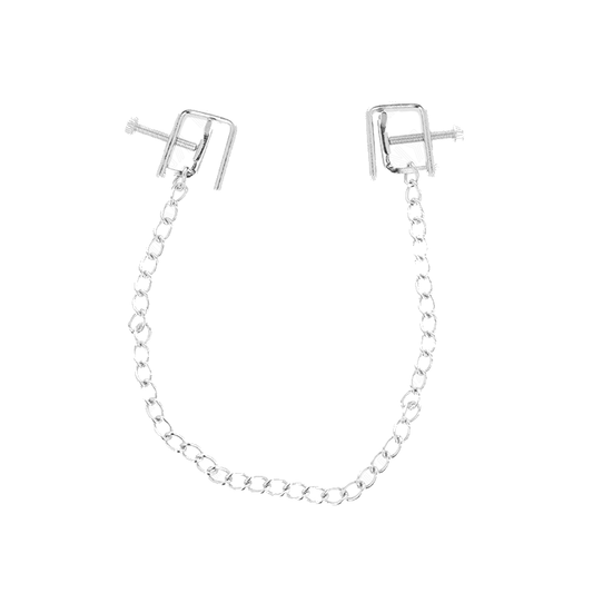 Pinzas Para Pezones Compresora Tornillo De Banco Con Cadena 30 Cm