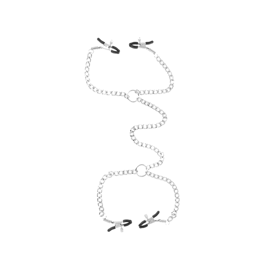 Pinzas Para Pezones Doble 32 Cm Con Cadenas 14 Cm