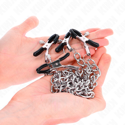 Pinzas Para Pezones Doble 32 Cm Con Cadenas 14 Cm