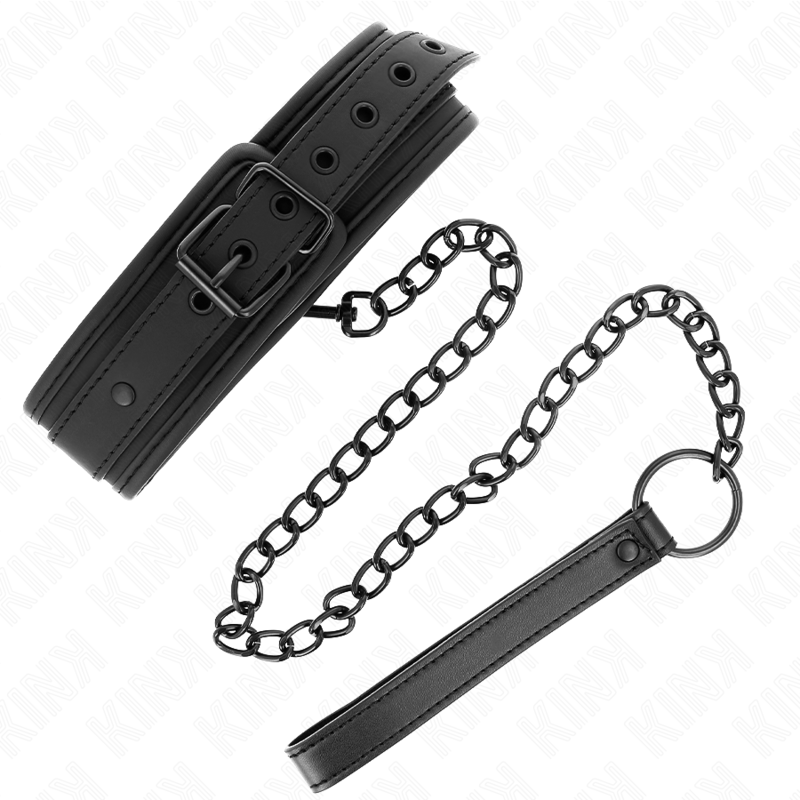 Collar Con Correa 78 Cm Bondage De Neopreno Modelo 1 Ajustable 37.5 X 49.5 Cm