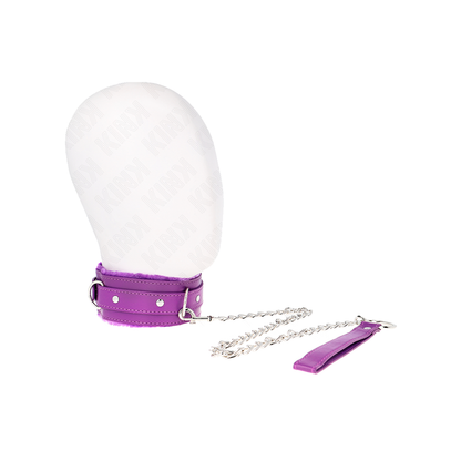 Collar Con Correa 65 Cm Con Restricciones Morado Ajustable 36-42 Cm X 5.5 Cm