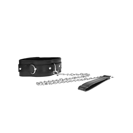 Collar Con Correa 65 Cm Negro 54 X 4.5 Cm