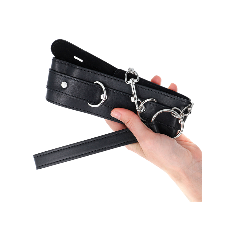 Collar Con Correa 65 Cm Negro 54 X 4.5 Cm