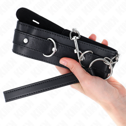 Collar Con Correa 65 Cm Negro 54 X 4.5 Cm