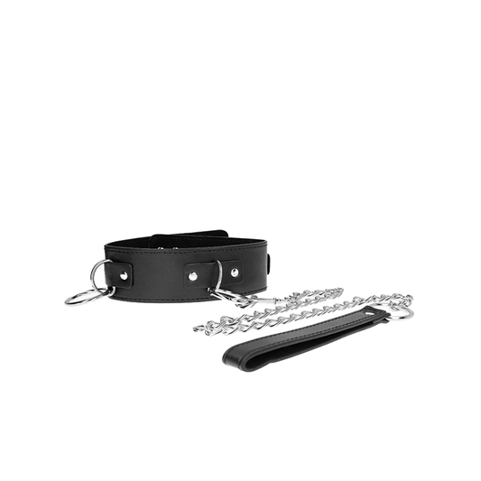 Collar Con Correa 65 Cm 3 Anillos Modelo 2 Ajustable 36-43 Cm X 5 Cm