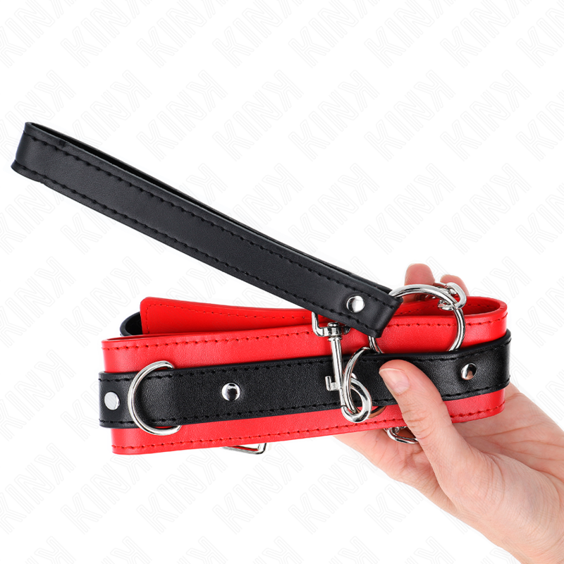 Collar Con Correa 65 Cm Modelo Básico Modelo 3 Rojo 53 X 5 Cm