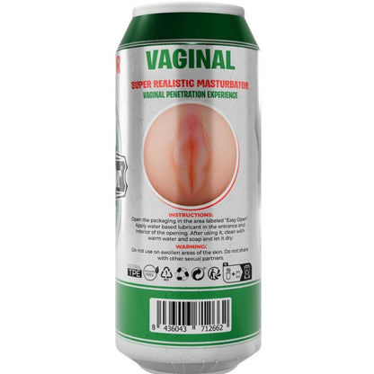 Masturbator Vaginal Lata Cerveza