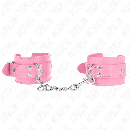 Muñequeras Sencillas Rosa Ajustable 20-23 Cm X 5.5 Cm