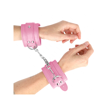 Muñequeras Sencillas Rosa Ajustable 20-23 Cm X 5.5 Cm